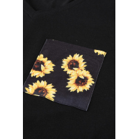 Sunflower Patch Pocket Long Sleeve Top