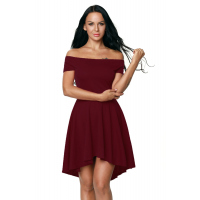 Burgundy All The Rage Skater Dress