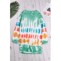 Fashion Tie Dye Long Sleeve Sweatshirt Dress