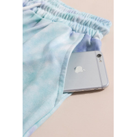 Sky Blue Drawstring Tie Dye Jogger