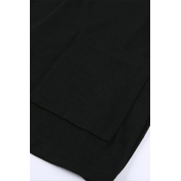 Black Longline Pocketed Top