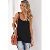 Black Knitted Tank Top