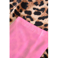 Neon Pink Leopard T-shirt with Pocket