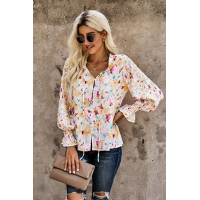 Cakewalk Floral Smocked Blouse