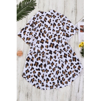 Leopard Collared Baby Doll Top