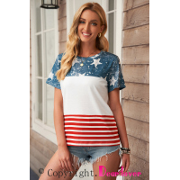 The US Stars and Stripes Inspired Top