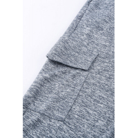 Heathered Gray Pocketed Casual Joggers