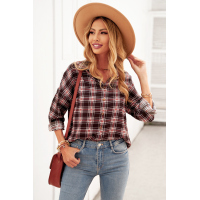 Multicolor Relaxed Fit Plaid Button Shirt