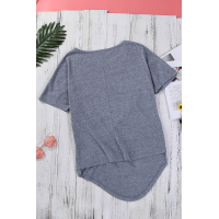 Dusty Blue Star Print Short Sleeve T-shirt 