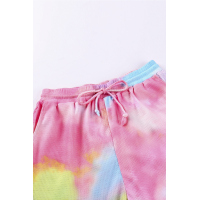 Multicolor Neon Tie Dye Shorts