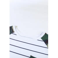 Green Striped Camo Pocketed Patch Tee