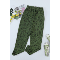 Green Breezy Leopard Joggers