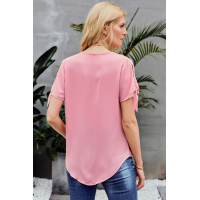 Pink Charismatic Drape Blouse