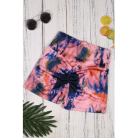 Pink Tie-dye Print Booty Yoga Shorts