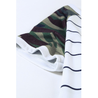 Green Striped Camo Pocketed Patch Tee