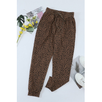 Brown Breezy Leopard Joggers