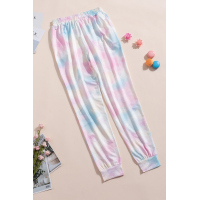 Multicolor Drawstring Tie Dye Jogger