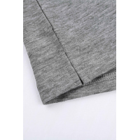 Gray Pocketed Tee with Side Slits