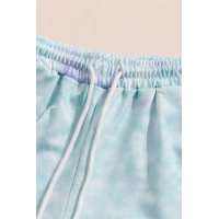 Sky Blue Drawstring Tie Dye Jogger