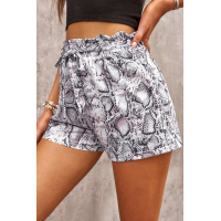 Sassy Snakeskin Paper Bag Shorts