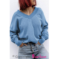 Sky Blue Our Country Roads Thermal Top