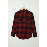 Red Buffalo Checkered Print Chest Pockets Shirt