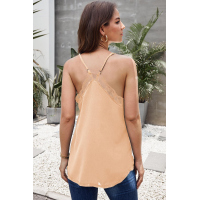 Apricot Delicate Balance Lace Cami Tank