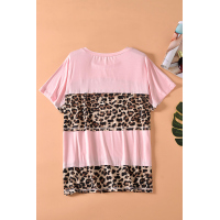 Leopard Patchwork Oversized Top