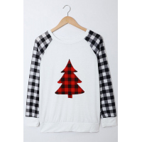 Merry Christmas Gray Long Sleeve Top