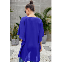 Blue Chic High Low Kimono Top