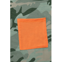 Coral Contrast Camo Tee