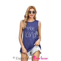 Be Kind Blue Tank Top