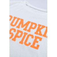 PUMPKIN SPICE Graphic Pullover Knit Top