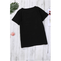 Color Block Panel Front T-shirt with Knot