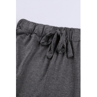 Gray Drawstring Lounge Pants