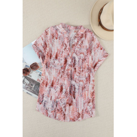 Light Pink Short Sleeve Toss and Tumble Printed Pocket Shirt