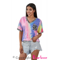 Hypnotized Tie Dye Leopard Top