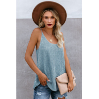 Sky Blue Knitted Cami Tank Top