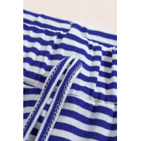 Blue Striped Casual Joggings