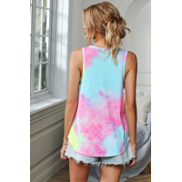 Multicolor Tie-dye Knit Tank