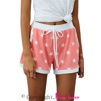 Salmon Star Print Leisure Shorts