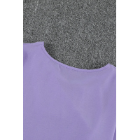 Purple Draped Blouse