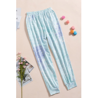 Sky Blue Drawstring Tie Dye Jogger