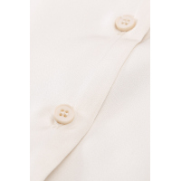 Beige Frilled V Neckline Buttoned French Shirt