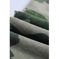 Green Camo Print Knit Sport Pants