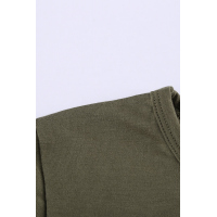 Green Pinstripe Patch Pocket Top