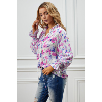 Rose Cakewalk Floral Smocked Blouse