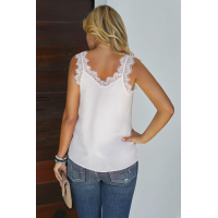 White Facade Lace Cami Tank Top