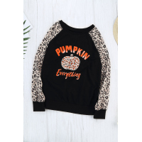 Leopard Pumpkin Print Long Sleeve Blouse