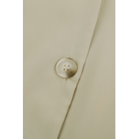 Khaki Button Up Puff Sleeve Shirt